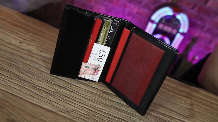 ID by Steve Cook wallet standing on edge contents inside