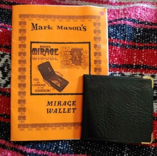Mirage Wallet by Mark Mason shown closed on top of instruction booklet