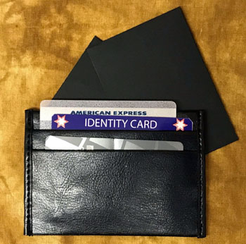 OPTs Wallet Open Triple Switch Wallet with cards inside
