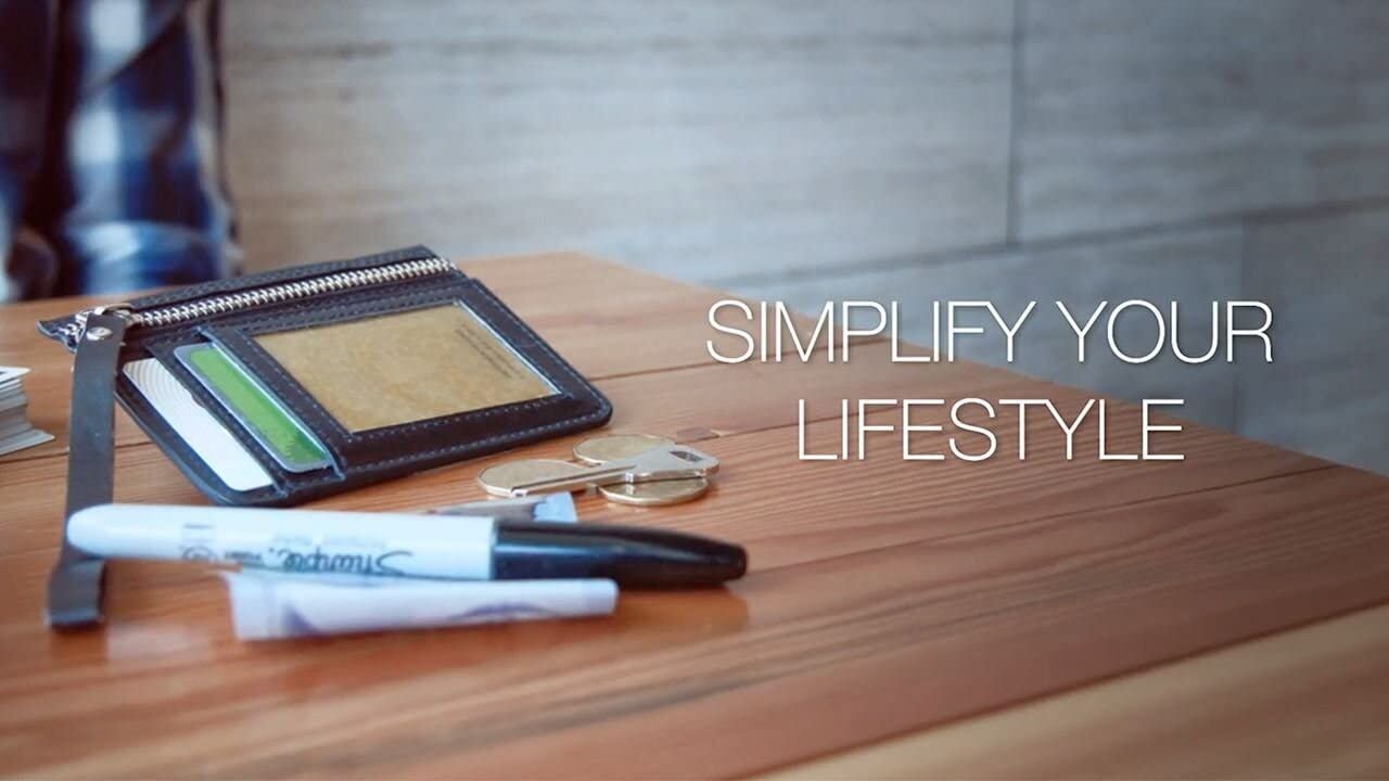 Sansminds Wallet (Hip Pocket Street Style/Suit Up Style 2 Piece) with the words "simplify your lifestyle"