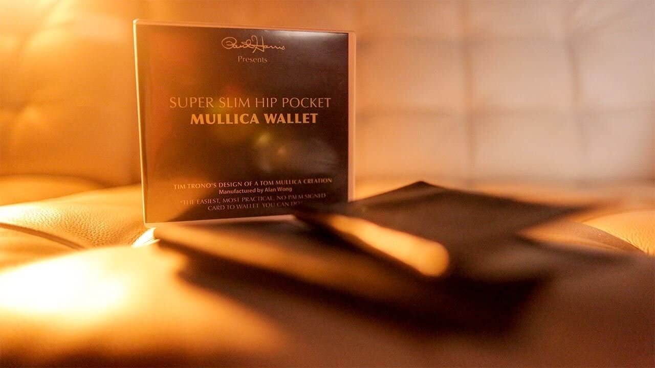 Super Slim Hip Pocket Mullica by Paul Harris & Tim Trono shown with wallet in the background