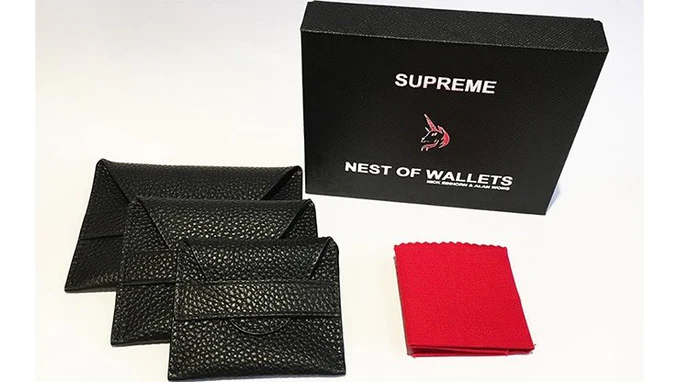 Supreme Nest of Wallets V2 (Super Soft Deluxe Nest of Wallets) by Nick Einhorn and Alan Wong including cloth and box