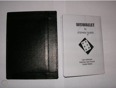 Wowallet by Stephen Tucker black version next to instructions