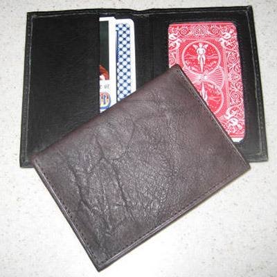 Z.A.P. Wallet by Diamond Jim Tyler shown open with cards inside on white background