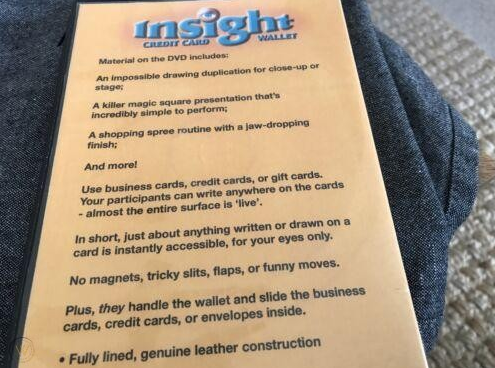 Insight Credit Card Wallet DVD Case rear view