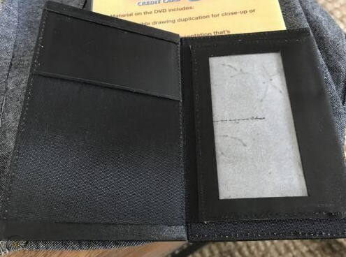 Insight Credit Card Wallet shown open alternate view