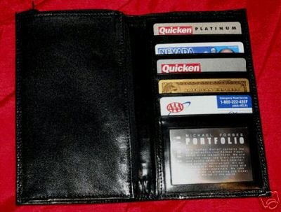 Forbes Portfolio Wallet inside view with contents inside
